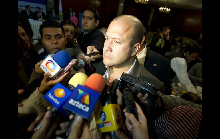 Enrique Alfaro durante la ceremonia de toma de protesta del Comité Directivo UCMA 2012-2014.  /