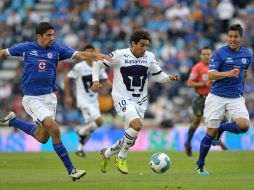 El partido en el Estadio Azul fue muy cerrado y poco espectacular. AFP  /