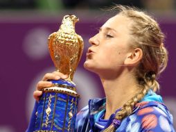 Azarenka se lastimó el tobillo durante la semifinal contra Radwanska. AP  /