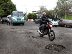 El oriente de la ciudad, es en donde se presentan más baches.  /