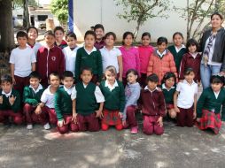 Los niños de la escuela federal “Toribio Manzano Ortega”.  /