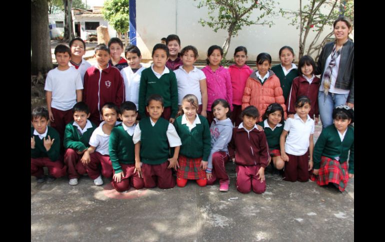 Los niños de la escuela federal “Toribio Manzano Ortega”.  /