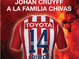 La página de Chivas ya le da la bienvenida al holandés Johan Cruyff. ESPECIAL  /