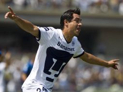 Juan Carlos Cacho protagonizó el gol del Pumas frente a Gallos Blancos. AP  /