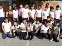 Los alumnos de la escuela ''Francisco Medina de la Torre''.  /