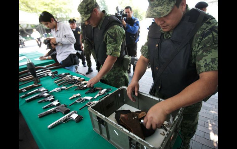 A cambio de las armas y considerando su valor, se entregan incentivos como electrodomésticos. ARCHIVO  /