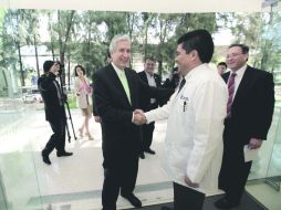 El rector del Tec de Monterrey, David Noel Ramírez, durante el Informe anual de actividades.  /