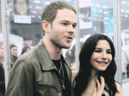 Shawn Ashmore y Martha Higareda, protagonistas de ''Mariachi Gringo'', durante la presentación en el festival. EL UNIVERSAL  /