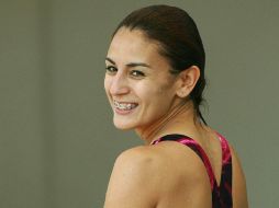 Paola Espinosa podría ser de las medallistas por México en Londres 2012 según la proyección. MEXSPORT  /