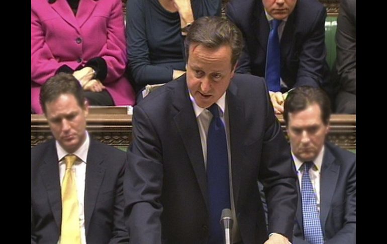 David Cameron durante una intervención ante la Cámara de los Comunes en Londres. EFE  /