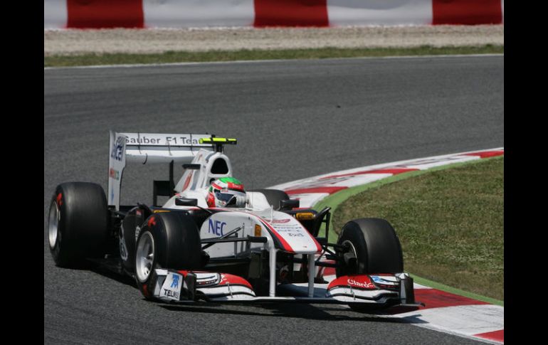 Sergio Pérez en competencia en el Gran Premio de España en 2011. ARCHIVO  /