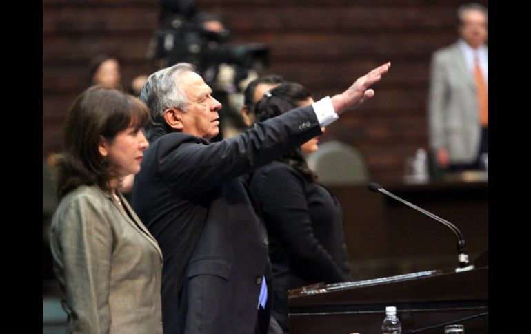 El titular de la SFP durante su comparecencia, ayer. La sesión se suspendió. ARCHIVO  /