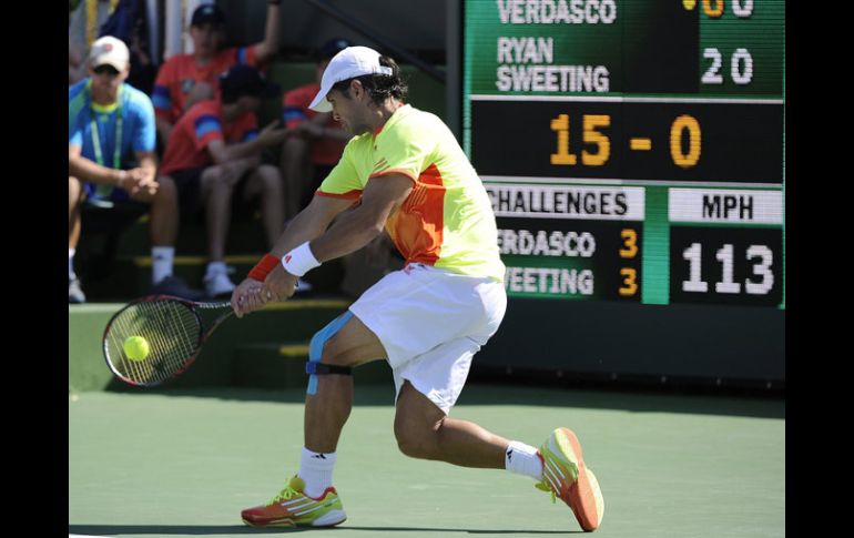 Verdasco en acción durante uno de los partidos del torneo. AP  /