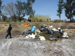 La droga fue incinerada en las instalaciones del Club Cinegético Calzado Canadá en Tonalá. ESPECIAL  /