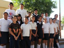 Alumnos de la escuela federal ''Rosario Castellanos''.  /