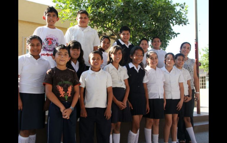 Alumnos de la escuela federal ''Rosario Castellanos''.  /