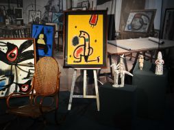 Las salas del museo romano se prestan además para resaltar el espíritu  lúdico de Miró. AFP  /