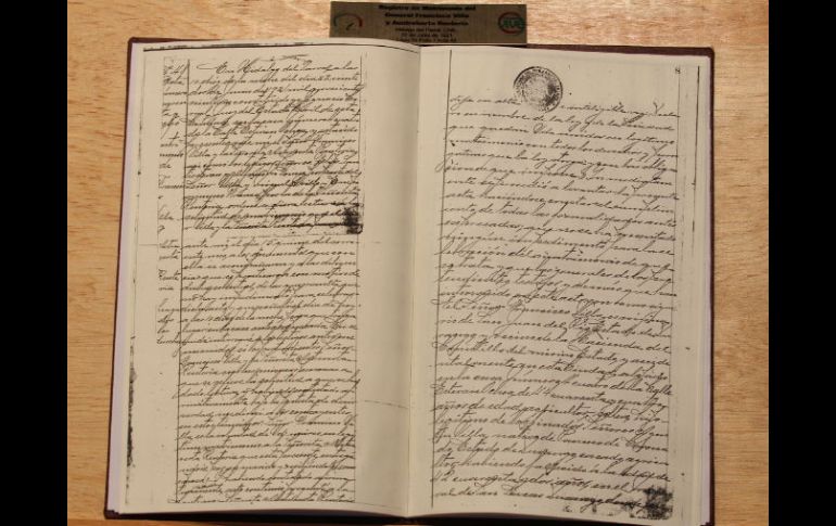 Los documentos originales son parte del Archivo Histórico del Registro Civil. NOTIMEX  /
