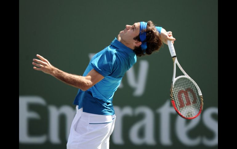 Federer en el partido que se prolongó una hora y nueve minutos.  /