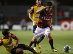 Adrián Aldrete  (i) y Fernando Gutierréz en el partido de hoy en el 3 de Marzo. MEXSPORT  /