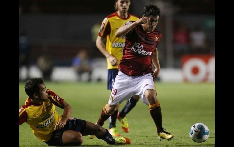 Adrián Aldrete  (i) y Fernando Gutierréz en el partido de hoy en el 3 de Marzo. MEXSPORT  /