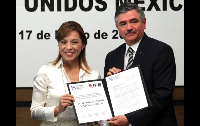 Josefina Vázquez Mota presentó este sábado su registro como candidata. EL UNIVERSAL  /