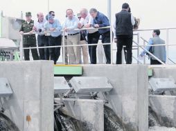 El Presidente Felipe Calderón inauguró la planta de tratamiento en Tlajomulco de Zúñiga.NTX  /