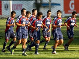 Entrenamiento de Chivas esta tarde.  /