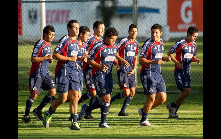 Entrenamiento de Chivas esta tarde.  /