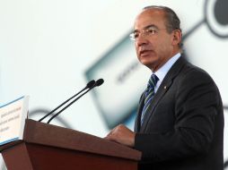 El Presidente Felipe Calderón Hinojosa anuncio hoy la ampliación de la Red TV México de retransmisoras de la televisión publica.NOTIMEX  /