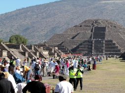 Teotihuacan (Estado de México) registró una afluecia de 15 mil 493 visitantes a lo largo del día. NOTIMEX  /