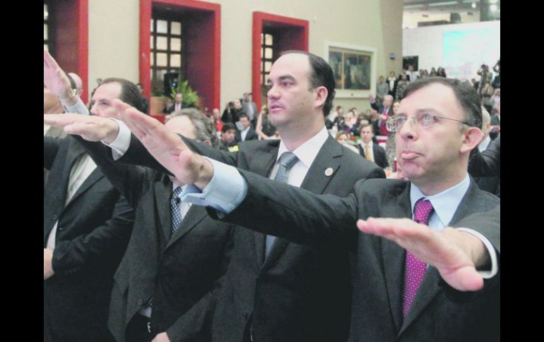 Francisco Beckmann González, tomó posesión de la presidencia de la Canaco en sustitución de Miguel Alfaro Aranguren.  /