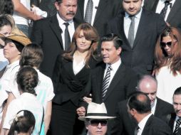 Enrique Peña Nieto estuvo acompañado por su esposa Angélica Rivera. REUTERS  /