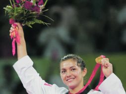 María del Rosario Espinoza ganó oro en Beijing 2008 y ahora busca mantener un buen nivel para Londres 2012. MEXSPORT  /