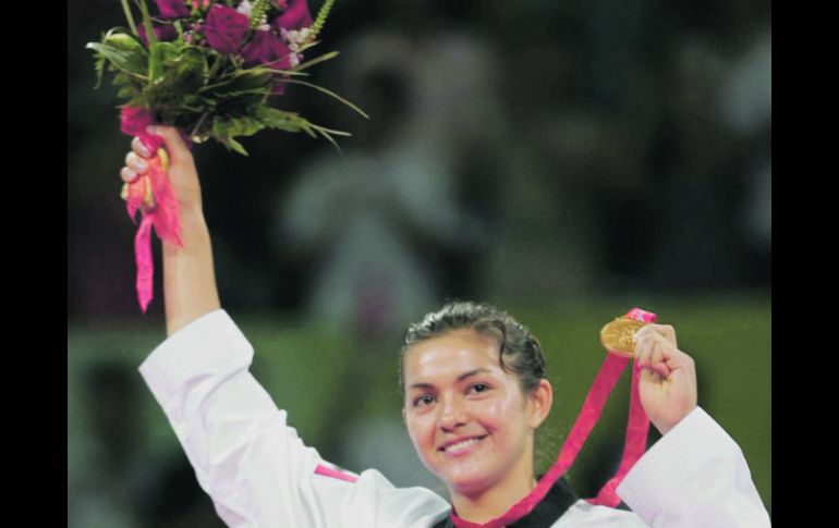 María del Rosario Espinoza ganó oro en Beijing 2008 y ahora busca mantener un buen nivel para Londres 2012. MEXSPORT  /