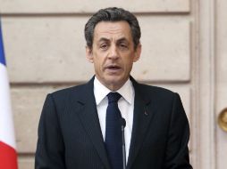 Sarkozy da un discurso a los magistrados y policías que participaron en las investigaciones del caso Merah. REUTERS  /