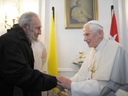 Fotografía de la reunión difundida por El Vaticano. AP  /