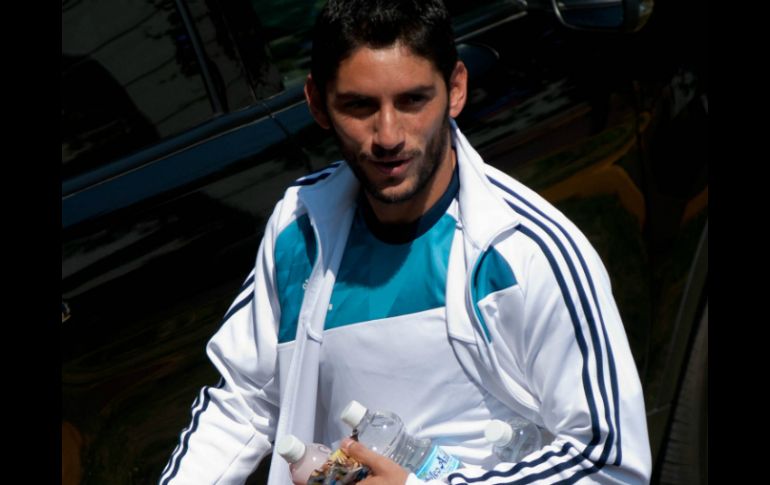 José de Jesús Corona, durante el entrenamiento previo al encuentro contra San Luis. NOTIMEX  /