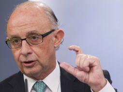 El ministro de Hacienda de España, Cristóbal Montoro, anuncia la nueva alza de impuestos. NTX  /