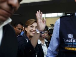 Josefina Vázquez Mota se dirigió esta tarde a Teziutlán, Puebla. REUTERS  /