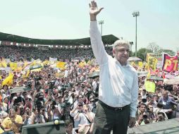 El candidato de las izquierdas, Andrés Manuel López Obrador, inició su campaña en su natal Macuspana, Tabasco. EL UNIVERSAL  /