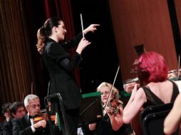 Alondra de la Parra durante el recital ofrecido en el Teatro Degollado.  /