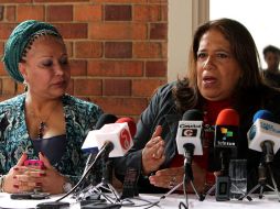 La excomandante guerrillera Nidia Diaz , y la mediadora ante las FARC, Piedad Córdoba, hablaron ayer sobre la libertad de rehenes. EFE  /