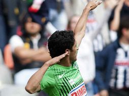 Ángel Reyna celebro el gol de la victoria al estilo del 'Cuau'. MEXSPORT  /