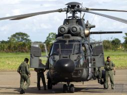 Los helicópteros aterrizaron en el aeropuerto de Villavicencio. AP  /