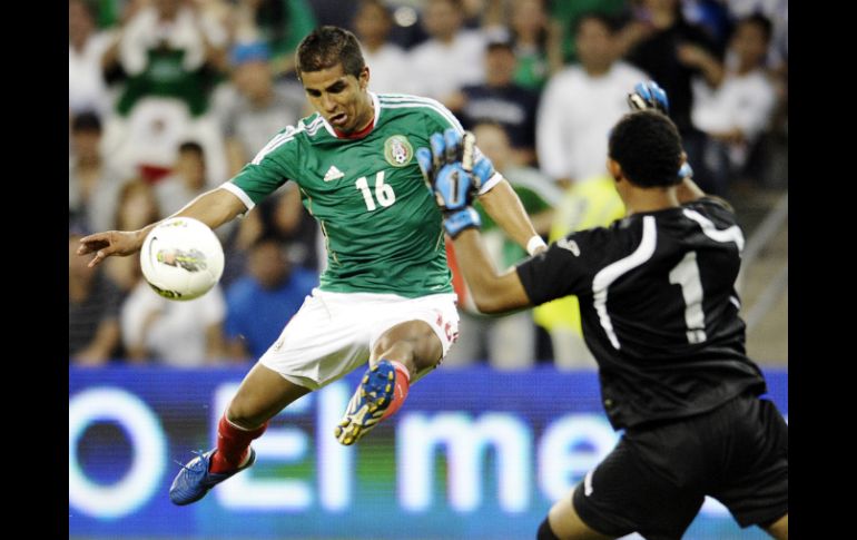 El segundo gol de la Selección mexicana Sub-23 lo metió el jugador Miguel Ponce. AP  /