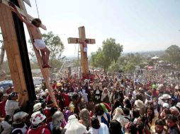 La Representación de la Pasión de Cristo en la delegación capitalina se realiza desde hace 169 años. ARCHIVO  /