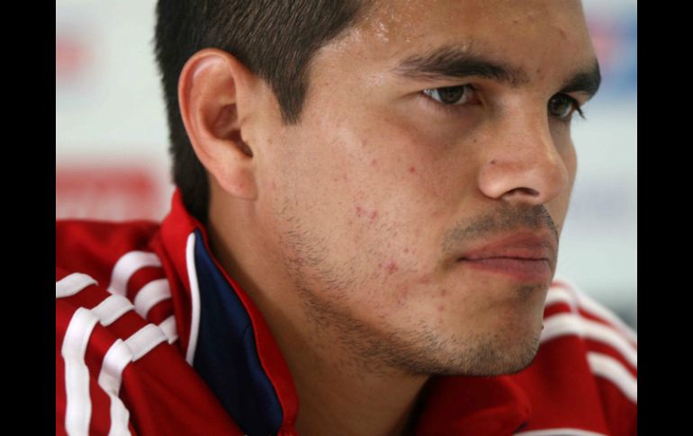 Xavier Baez de Chivas, durante una sesion de entrenamiento. MEXSPORT  /