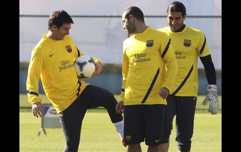 Manuel Pinto (d). El Barça se reunirá en  casa de Abidal para darle una fiesta antes de la supuesta operación. EFE  /