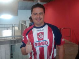 Aristóteles Sandoval candidato a la gubernatura de Jalisco por el PRI, asiste al Omnilife en apoyo de Chivas.  /